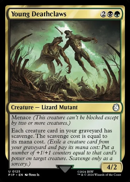 Young Deathclaws, Magic card PIP 125 — Fallout set