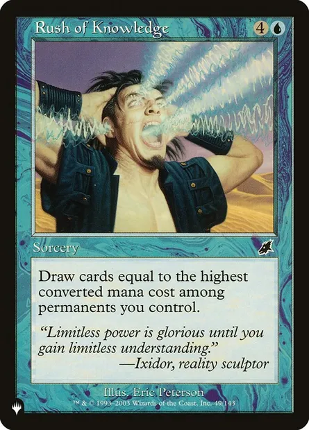 Rush of Knowledge, Magic card PLST SCG-49 — The List set