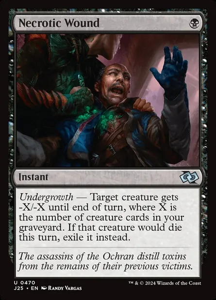Necrotic Wound, Magic card J25 470 — Foundations Jumpstart set