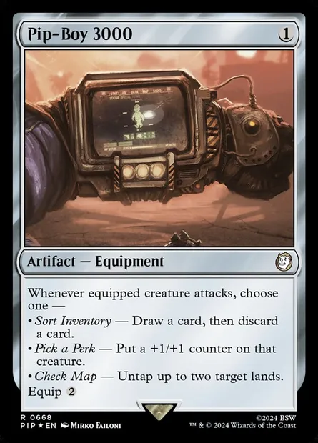 Pip-Boy 3000, carte Magic PIP 668 — extension Fallout