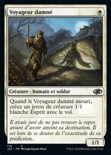 Voyageur damné, carte Magic J22 178 — extension Jumpstart 2022
