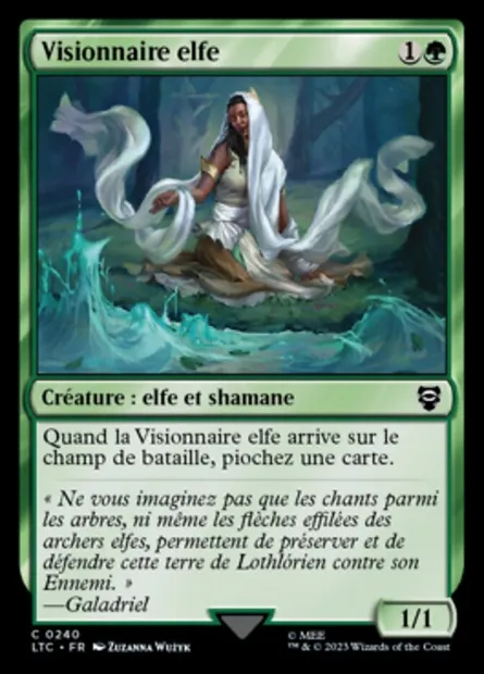 Visionnaire elfe, carte Magic LTC 240 — extension Tales of Middle-earth Commander