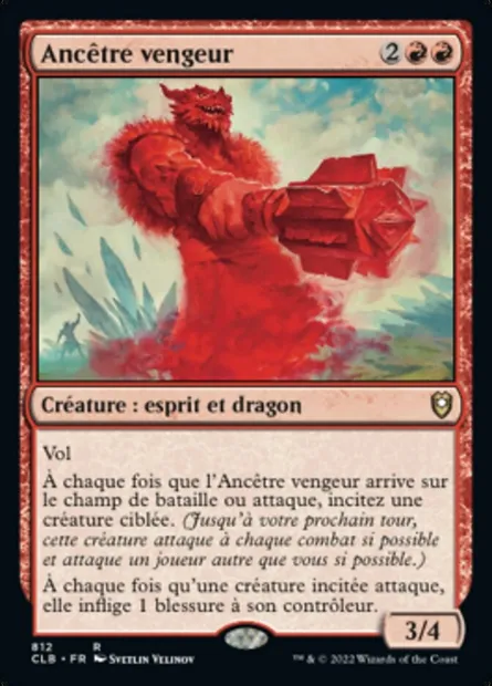 Ancêtre vengeur, carte Magic CLB 812 — extension Commander Légendes : la bataille de la Porte de Baldur