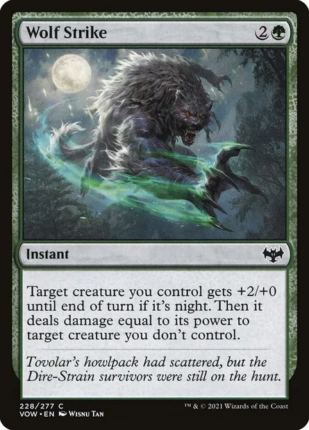 Wolf Strike, Magic card VOW 228 — Innistrad: Crimson Vow set