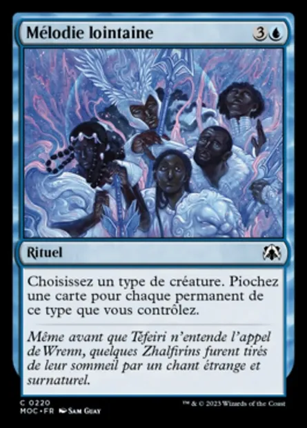 Mélodie lointaine, carte Magic MOC 220 — extension March of the Machine Commander