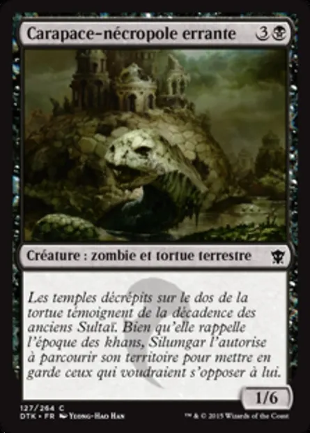 Carapace-nécropole errante, carte Magic DTK 127 — extension Les Dragons de Tarkir