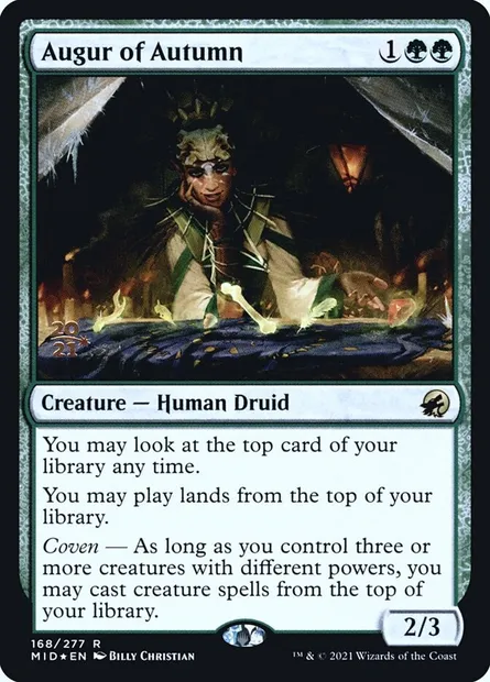 Augur of Autumn, Magic card PMID 168s — Innistrad: Midnight Hunt Promos set
