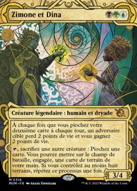 Zimone et Dina, carte Magic MOM 318 — extension L'invasion des machines