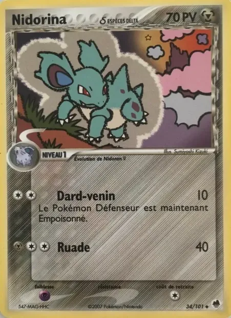Nidorina δ, carte Pokémon DF 34 — extension EX Île des Dragons