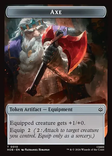 Axe, carte Magic THOB 10 — extension The Hobbit Tokens
