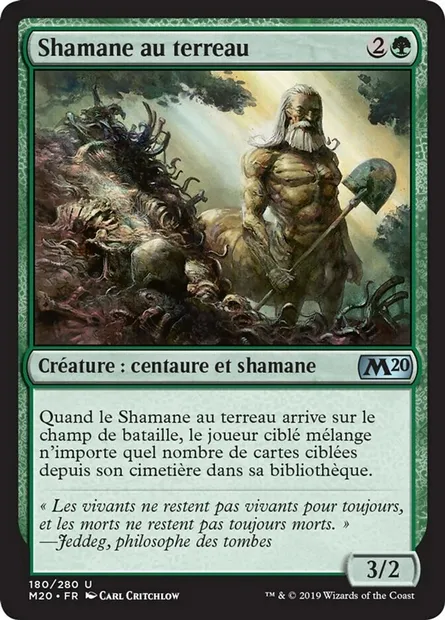 Shamane au terreau, carte Magic M20 180 — extension Core Set 2020
