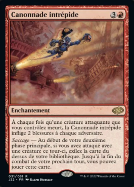 Canonnade intrépide, carte Magic J22 31 — extension Jumpstart 2022