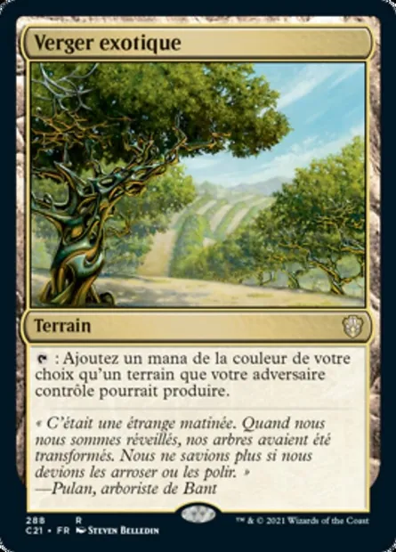 Verger exotique, carte Magic C21 288 — extension Commander 2021