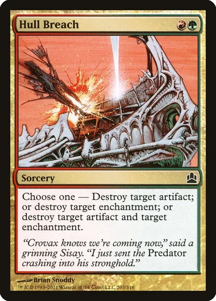 Hull Breach, Magic card CMD 203 — Commander 2011 set