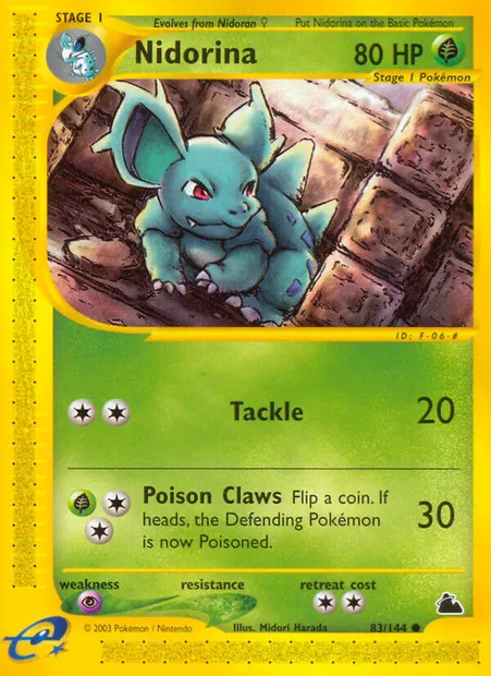 Nidorina, Pokémon card SK 83 — Skyridge set