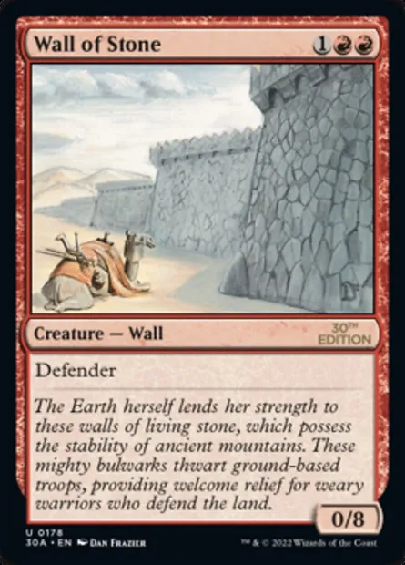 Mur de pierre, carte Magic 30A 178 — extension 30th Anniversary Edition