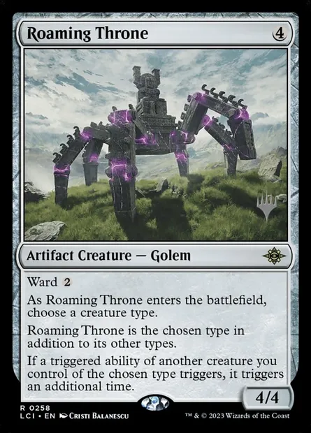 Trône errant, carte Magic PLCI 258p — extension The Lost Caverns of Ixalan Promos