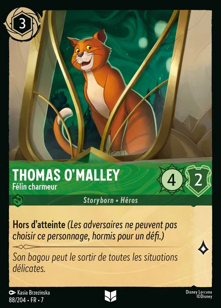 Thomas O'Malley - Félin charmeur, carte Disney Lorcana CH7-088 — extension L'île d'Archazia