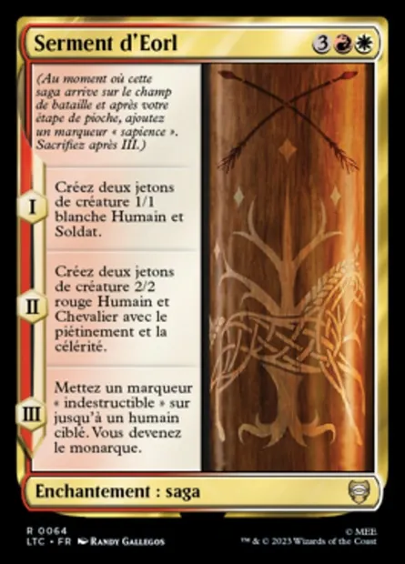 Serment d'Eorl, carte Magic LTC 64 — extension Tales of Middle-earth Commander