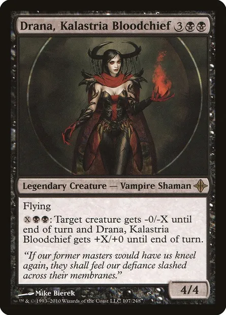 Drana, Kalastria Bloodchief, Magic card ROE 107 — Rise of the Eldrazi set