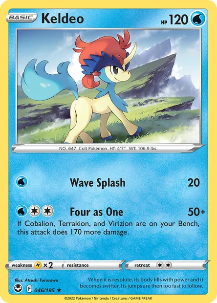 Keldeo, Pokémon card SIT 046 — Silver Tempest set