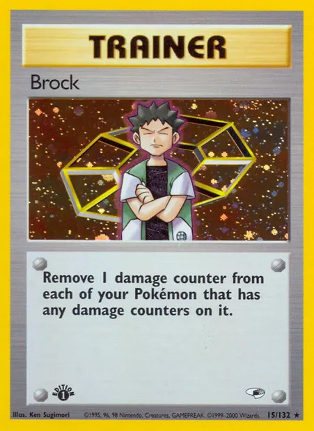 Brock, carte Pokémon GH 15 — extension Gym Heroes