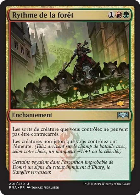 Rythme de la forêt, carte Magic RNA 201 — extension L'allégeance de Ravnica