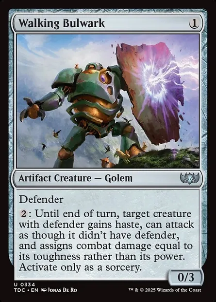 Walking Bulwark, Magic card TDC 334 — Tarkir: Dragonstorm Commander set