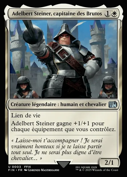 Adelbert Steiner, capitaine des Brutos, carte Magic FIN 3 — extension Final Fantasy