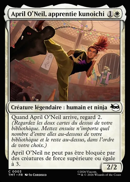 April O'Neil, apprentie kunoichi, carte Magic TMT 3 — extension Teenage Mutant Ninja Turtles