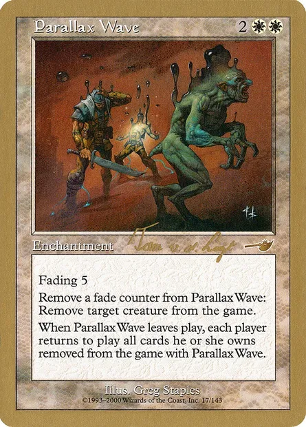 Parallax Wave, Magic card WC00 tvdl17 — World Championship Decks 2000 set