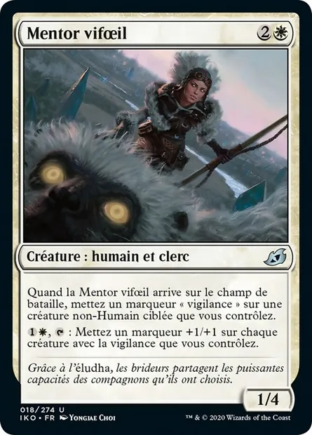 Mentor vifœil, carte Magic IKO 18 — extension Ikoria: Lair of Behemoths