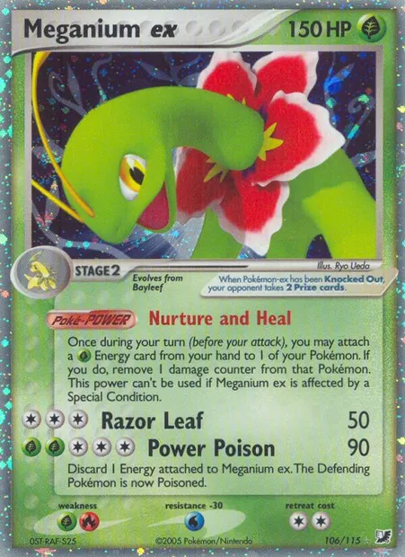 Meganium ex, Pokémon card UF 106 — Unseen Forces set