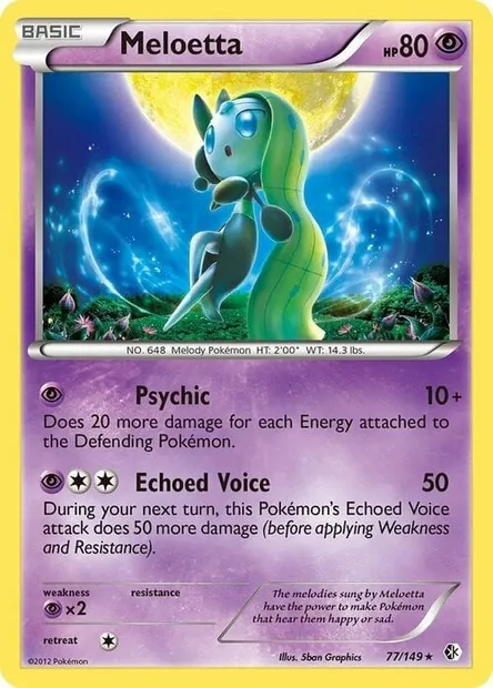 Meloetta, carte Pokémon TDX 077 — extension Theme Deck & Blisters Exclusives