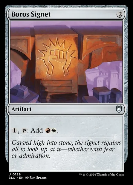Boros Signet, Magic card BLC 128 — Bloomburrow Commander set
