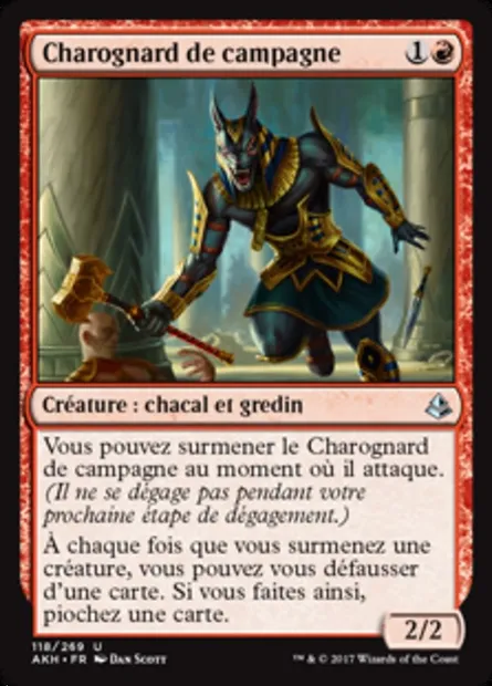 Charognard de campagne, carte Magic AKH 118 — extension Amonkhet