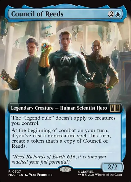 Council of Reeds, Magic card MSC 327 — Marvel Super Heroes Commander set