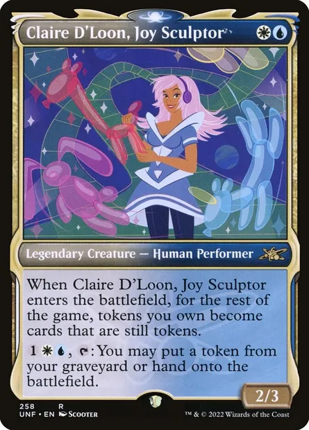 Claire D'Loon, Joy Sculptor, carte Magic UNF 258 — extension Unfinity