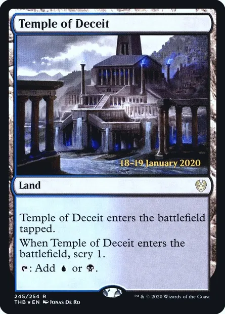 Temple of Deceit, Magic card PTHB 245s — Theros Beyond Death Promos set