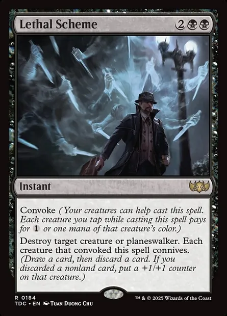 Lethal Scheme, Magic card TDC 184 — Tarkir: Dragonstorm Commander set