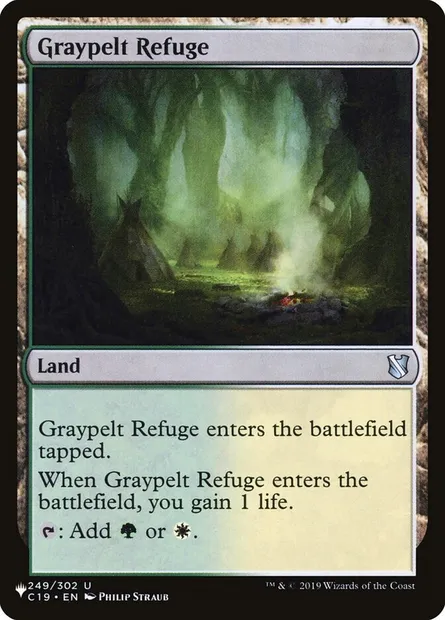 Graypelt Refuge, Magic card PLST C19-249 — The List set