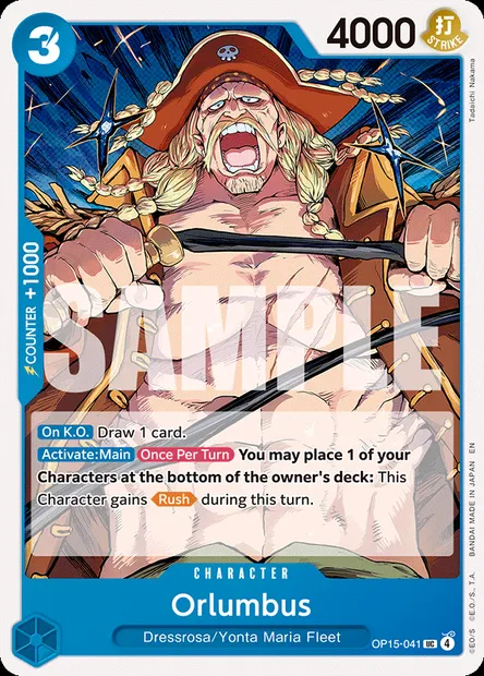 Orlumbus, One Piece card OP15-041 — ADVENTURE ON KAMI’S ISLAND set