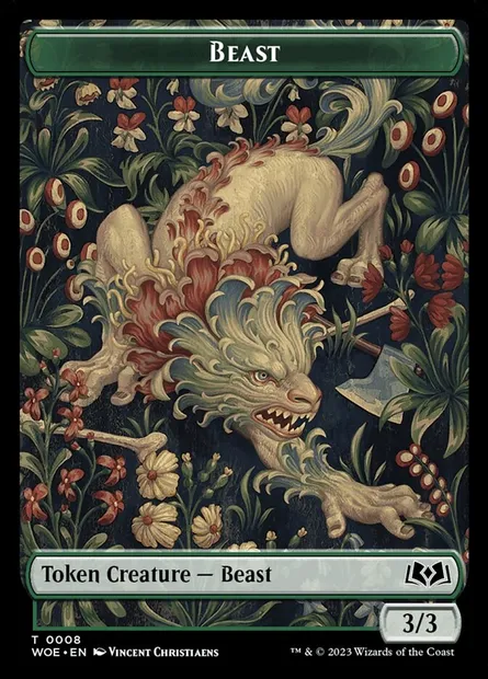 Beast, carte Magic TWOE 8 — extension Wilds of Eldraine Tokens