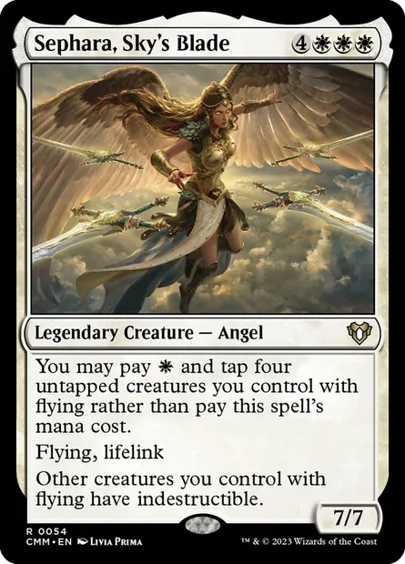 Sephara, Sky's Blade, Magic card CMM 54 — Commander Masters set