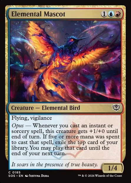 Elemental Mascot, Magic card SOS 185 — Secrets of Strixhaven set