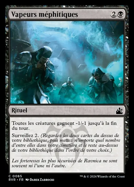 Vapeurs méphitiques, carte Magic RVR 85 — extension Ravnica Remastered