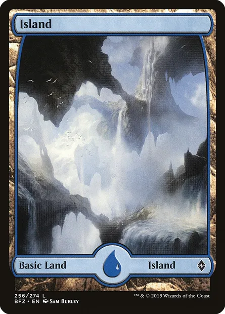 Island, Magic card BFZ 256 — Battle for Zendikar set