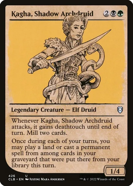 Kagha, Shadow Archdruid, Magic card CLB 426 — Commander Legends: Battle for Baldur's Gate set