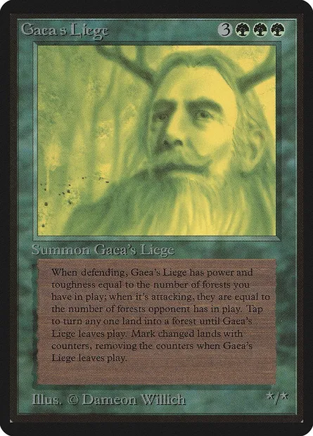 Gaea's Liege, Magic card LEB 197 — Limited Edition Beta set