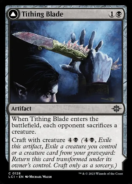Tithing Blade // Consuming Sepulcher, Magic card LCI 128 — The Lost Caverns of Ixalan set
